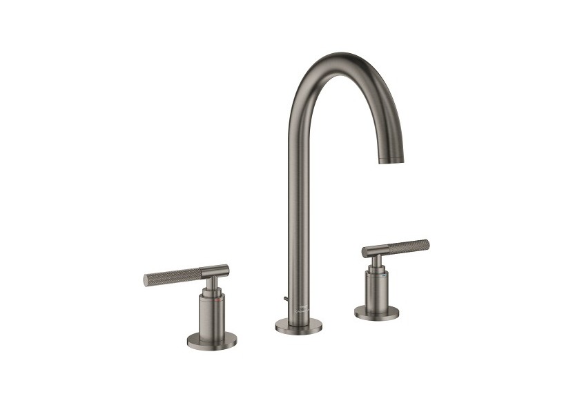 Atrio collection privée mélangeur 3 trous 1/2″ lavabo taille l Hard Graphite brossé - 20593AL0 - Grohe