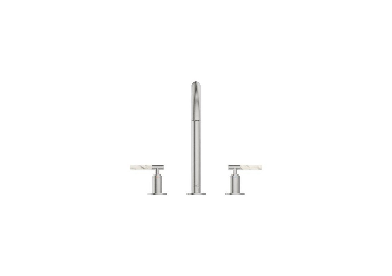 Atrio collection privée mélangeur 3 trous 1/2″ lavabo taille l Supersteel - 20593DC0 - Grohe