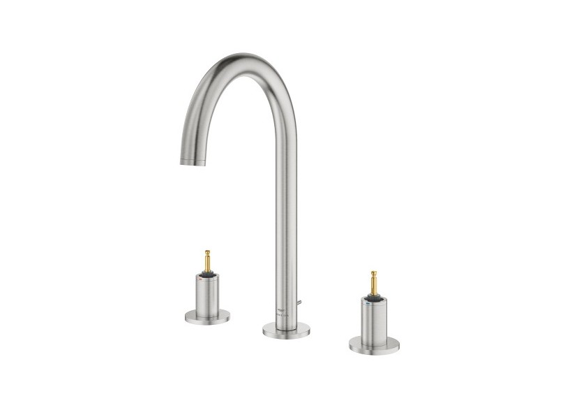 Atrio collection privée mélangeur 3 trous 1/2″ lavabo taille l Supersteel - 20593DC0 - Grohe