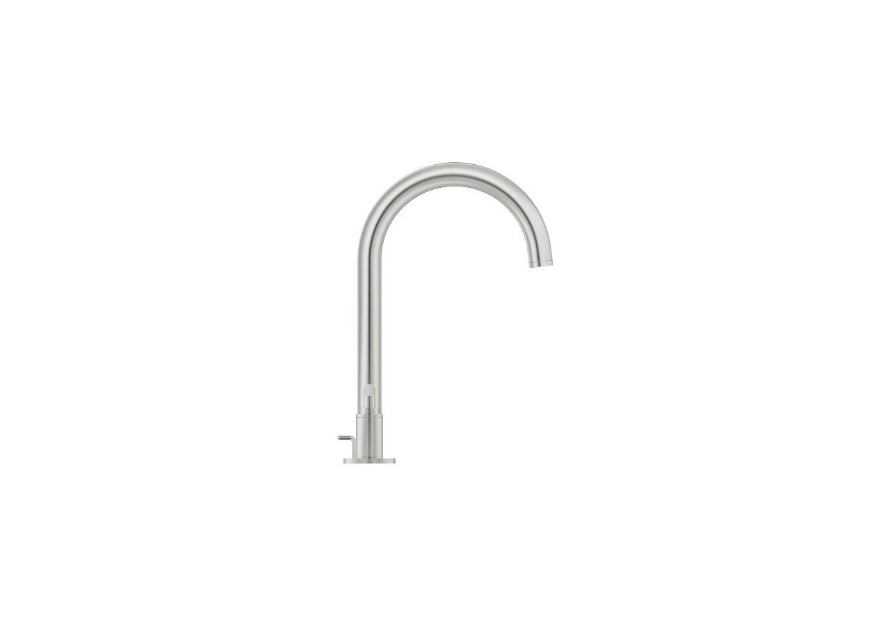 Atrio collection privée mélangeur 3 trous 1/2″ lavabo taille l Supersteel - 20593DC0 - Grohe