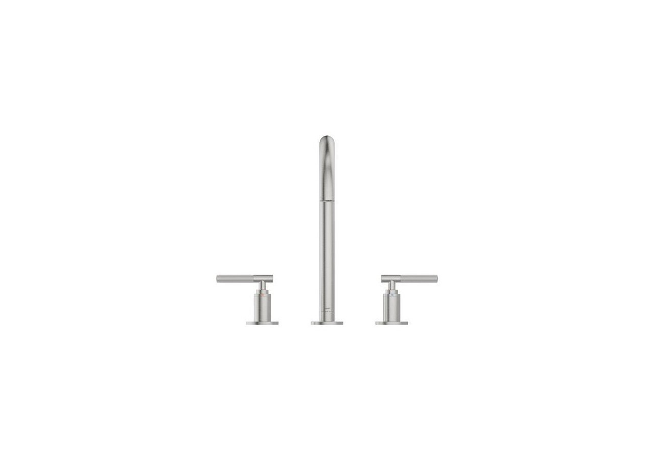 Atrio collection privée mélangeur 3 trous 1/2″ lavabo taille l Supersteel - 20593DC0 - Grohe