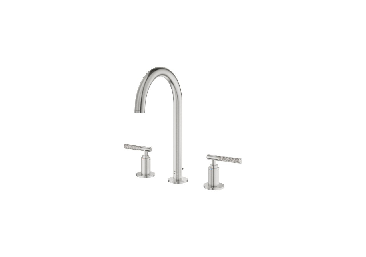 Atrio collection privée mélangeur 3 trous 1/2″ lavabo taille l Supersteel - 20593DC0 - Grohe