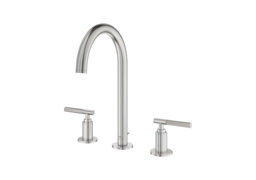 Atrio collection privée mélangeur 3 trous 1/2″ lavabo taille l Supersteel - 20593DC0 - Grohe