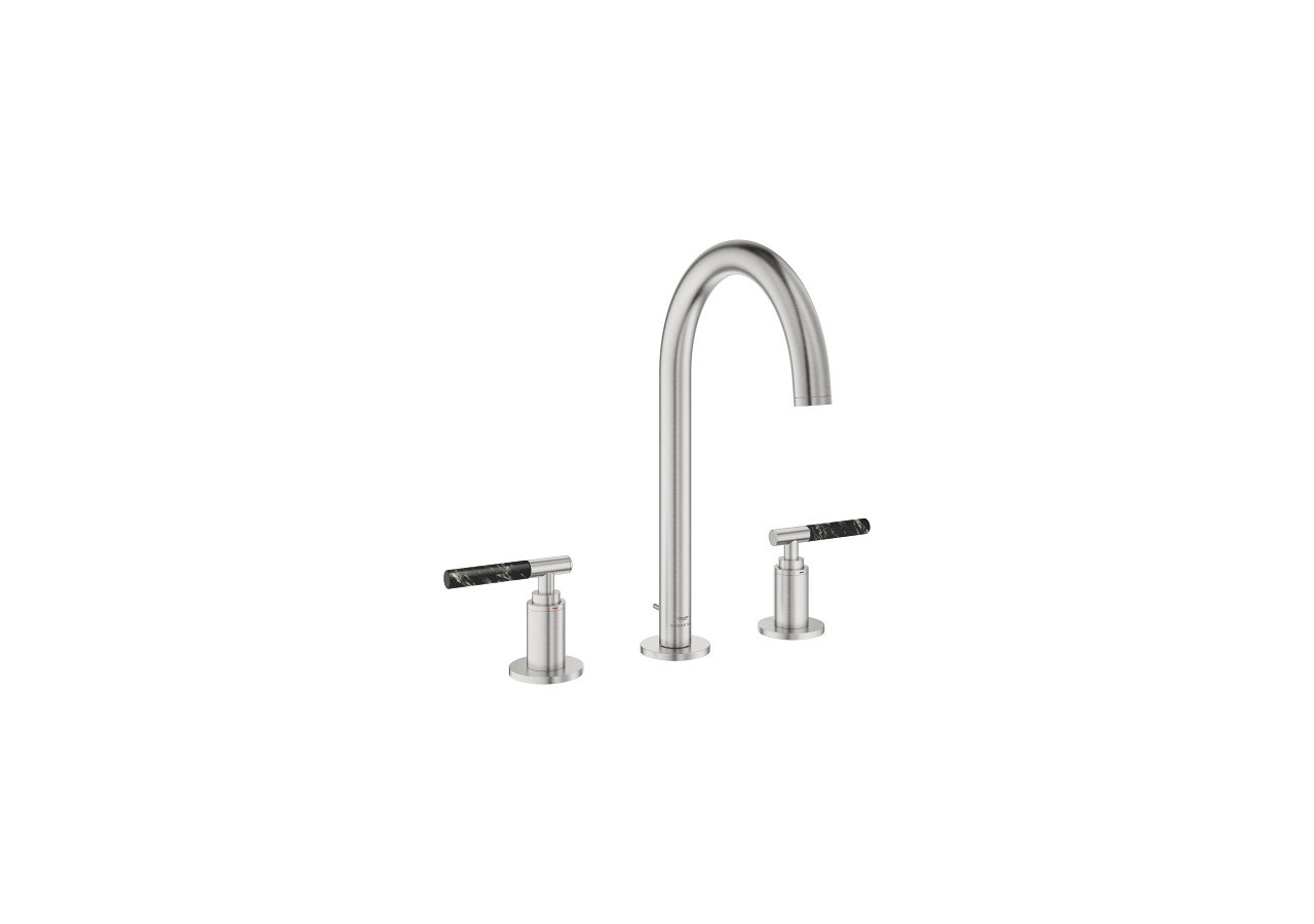 Atrio collection privée mélangeur 3 trous 1/2″ lavabo taille l Supersteel - 20593DC0 - Grohe
