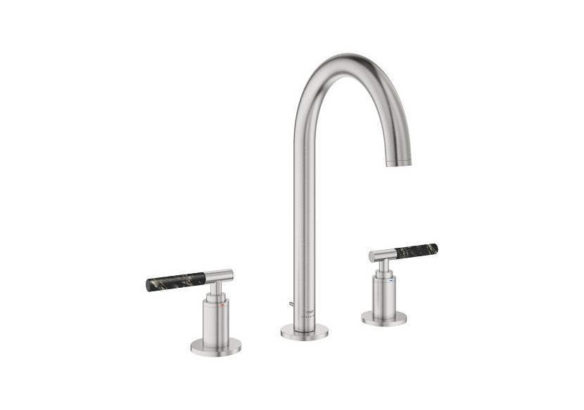 Atrio collection privée mélangeur 3 trous 1/2″ lavabo taille l Supersteel - 20593DC0 - Grohe