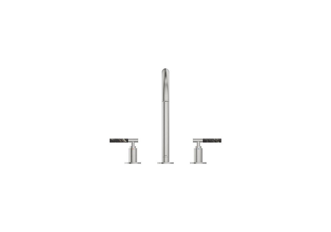 Atrio collection privée mélangeur 3 trous 1/2″ lavabo taille l Supersteel - 20593DC0 - Grohe