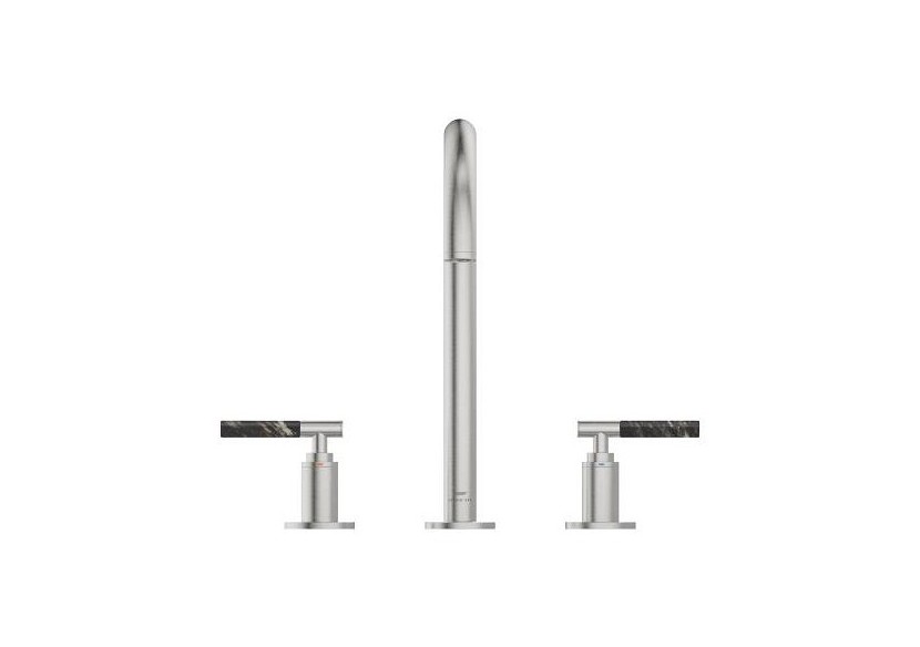 Atrio collection privée mélangeur 3 trous 1/2″ lavabo taille l Supersteel - 20593DC0 - Grohe