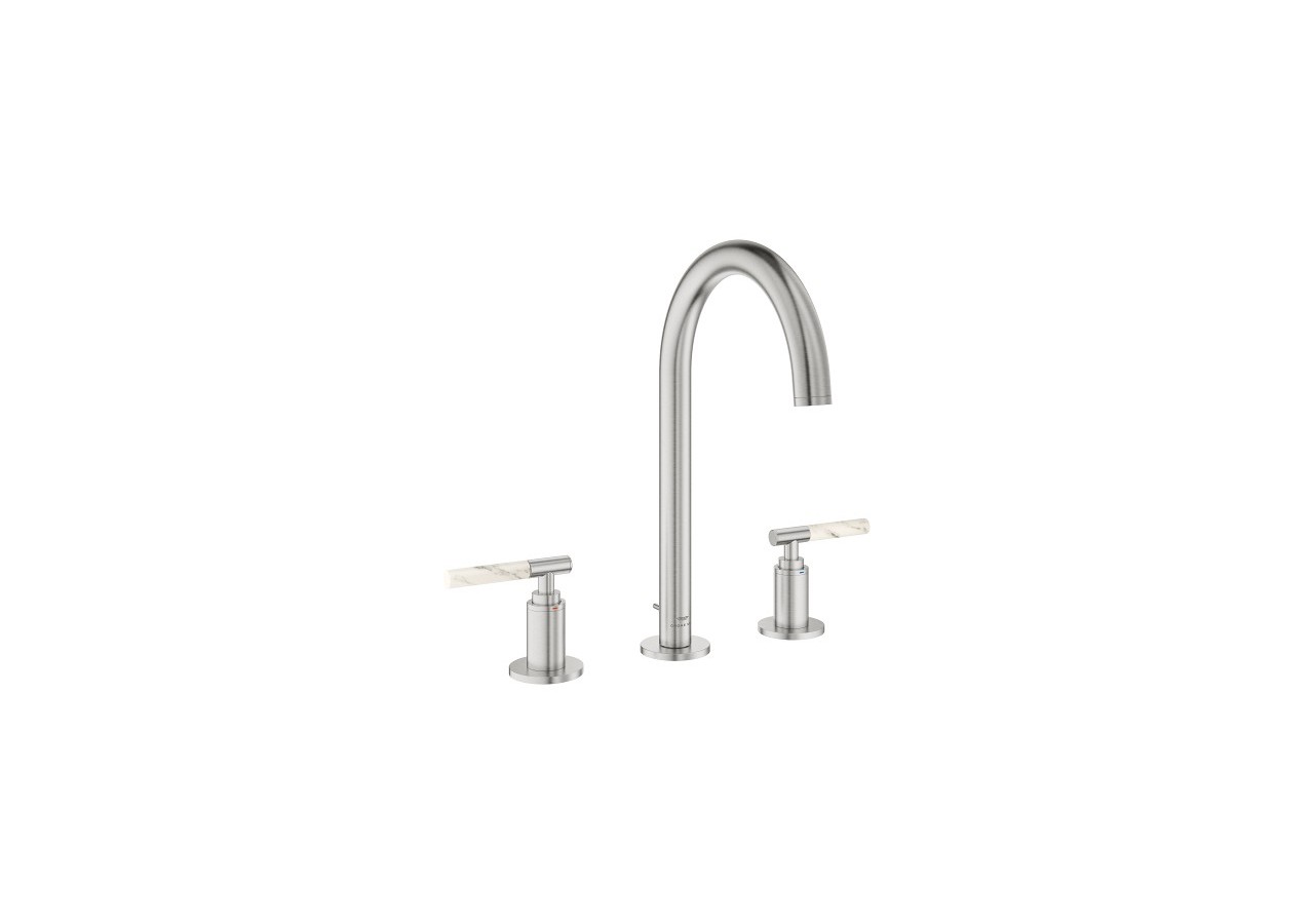 Atrio collection privée mélangeur 3 trous 1/2″ lavabo taille l Supersteel - 20593DC0 - Grohe