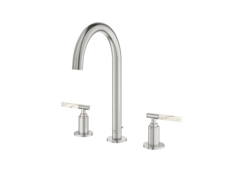 Atrio collection privée mélangeur 3 trous 1/2″ lavabo taille l Supersteel - 20593DC0 - Grohe