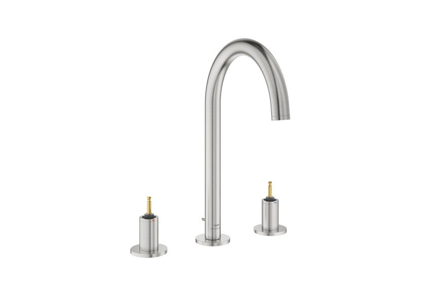 Atrio collection privée mélangeur 3 trous 1/2″ lavabo taille l Supersteel - 20593DC0 - Grohe