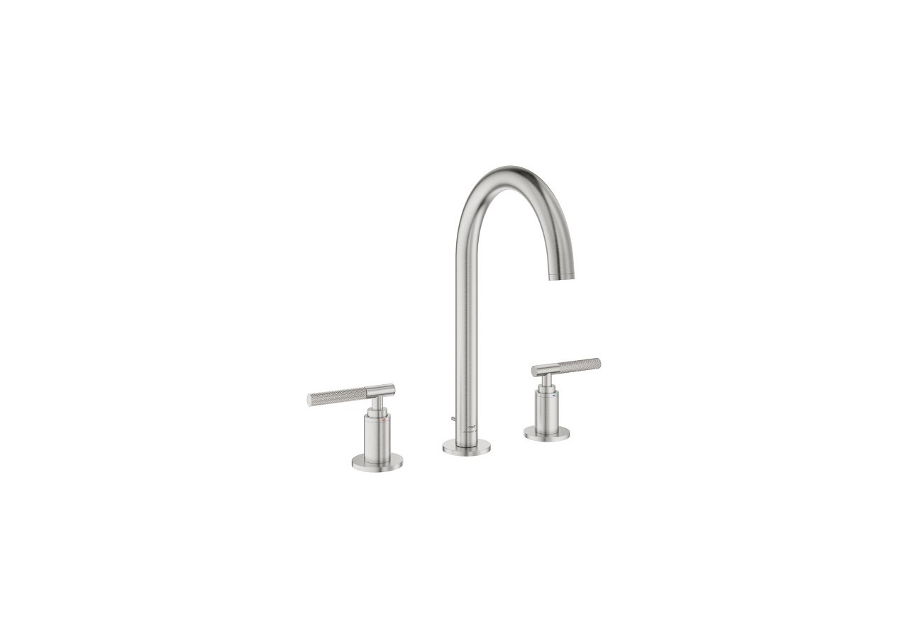 Atrio collection privée mélangeur 3 trous 1/2″ lavabo taille l Supersteel - 20593DC0 - Grohe