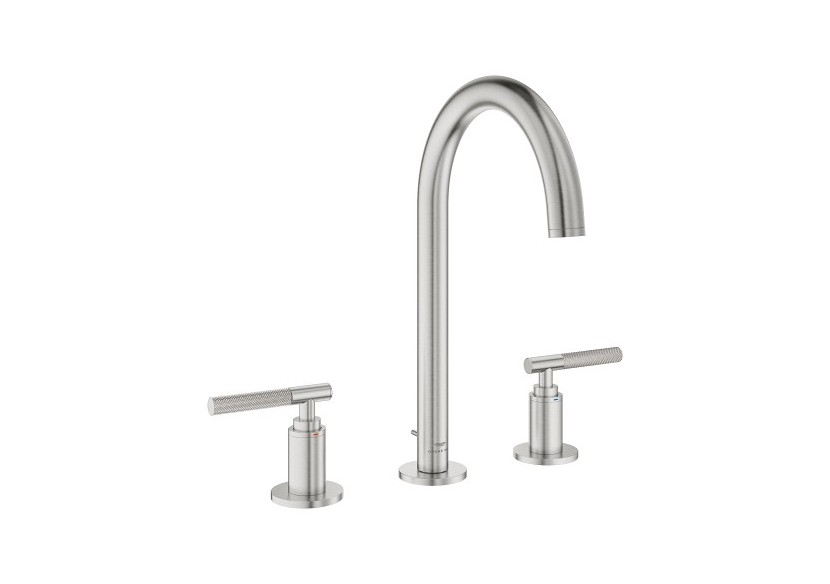 Atrio collection privée mélangeur 3 trous 1/2″ lavabo taille l Supersteel - 20593DC0 - Grohe