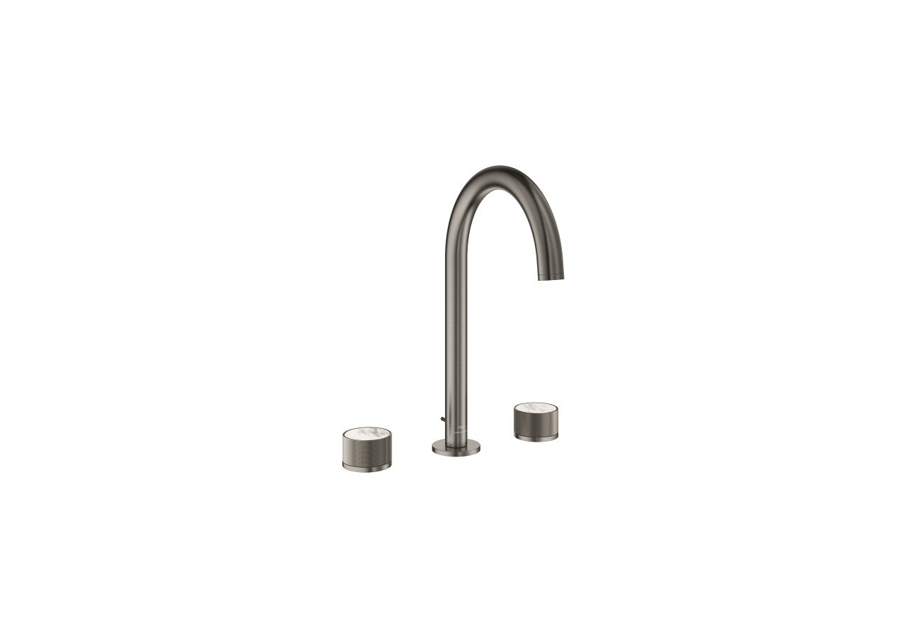 Atrio collection privée mélangeur 3 trous 1/2″ lavabo taille l Hard Graphite brossé - 20595AL0 - Grohe