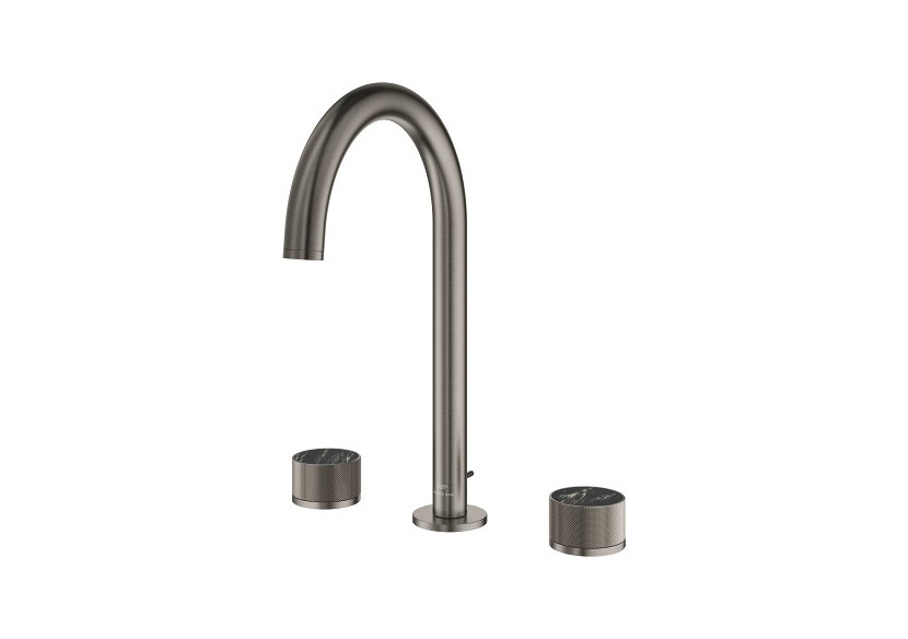 Atrio collection privée mélangeur 3 trous 1/2″ lavabo taille l Hard Graphite brossé - 20595AL0 - Grohe