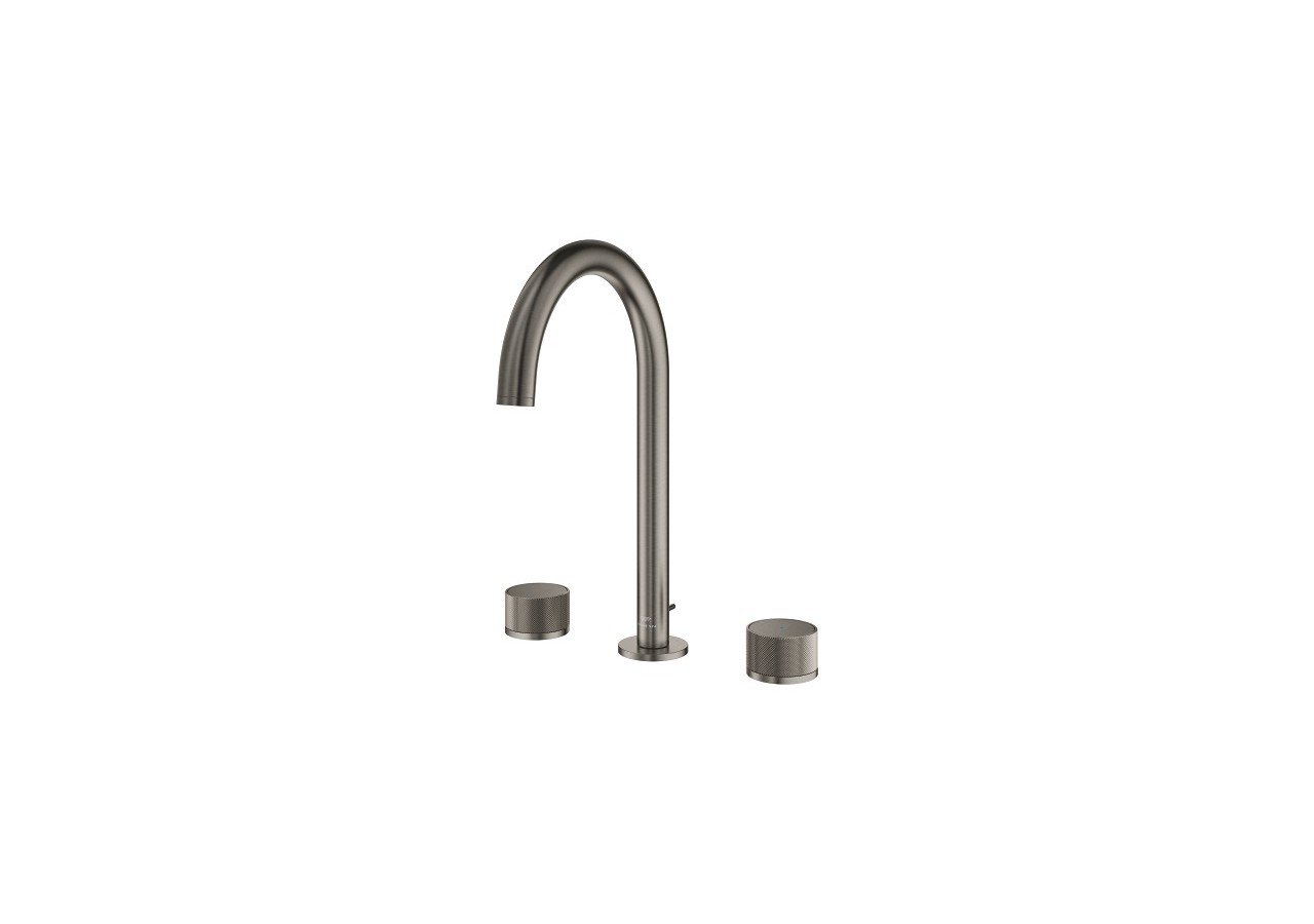 Atrio collection privée mélangeur 3 trous 1/2″ lavabo taille l Hard Graphite brossé - 20595AL0 - Grohe