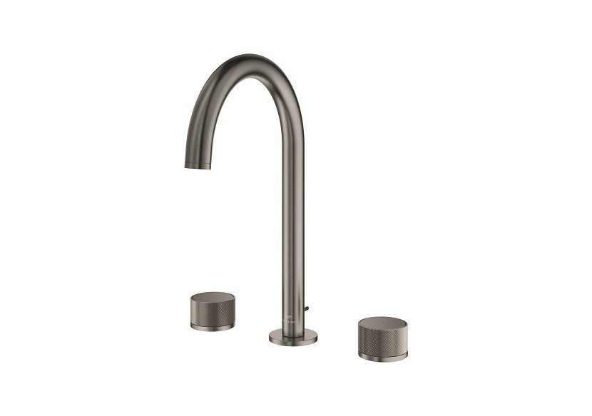 Atrio collection privée mélangeur 3 trous 1/2″ lavabo taille l Hard Graphite brossé - 20595AL0 - Grohe