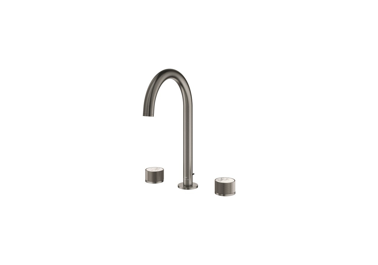 Atrio collection privée mélangeur 3 trous 1/2″ lavabo taille l Hard Graphite brossé - 20595AL0 - Grohe
