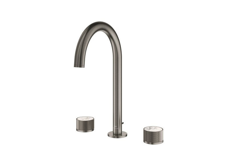Atrio collection privée mélangeur 3 trous 1/2″ lavabo taille l Hard Graphite brossé - 20595AL0 - Grohe