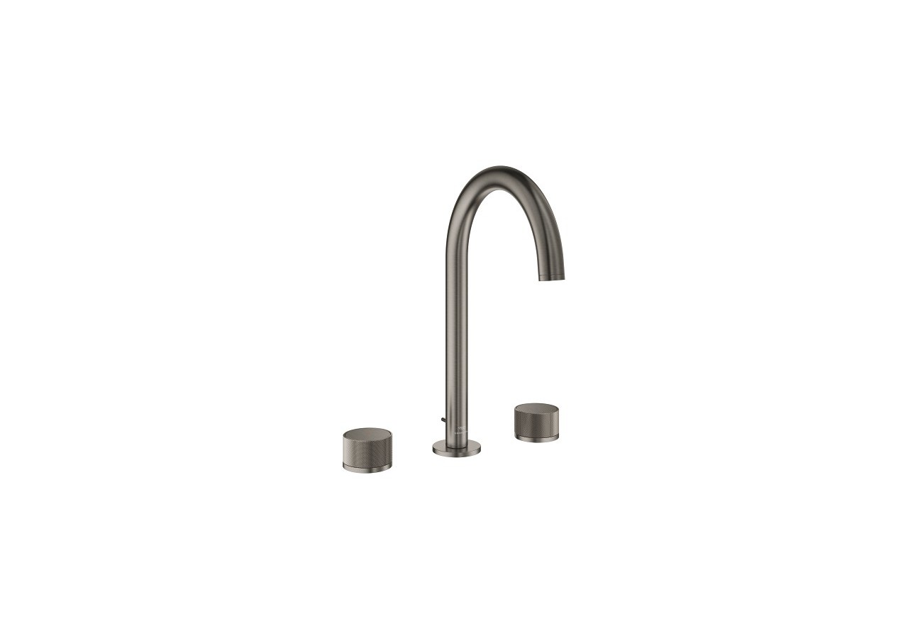 Atrio collection privée mélangeur 3 trous 1/2″ lavabo taille l Hard Graphite brossé - 20595AL0 - Grohe