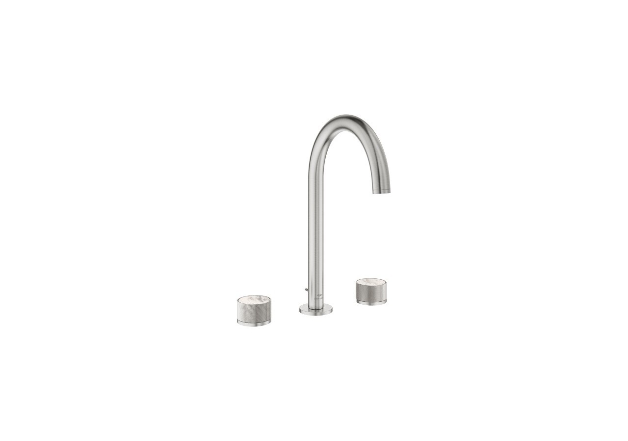 Atrio collection privée mélangeur 3 trous 1/2″ lavabo taille l Supersteel - 20595DC0 - Grohe