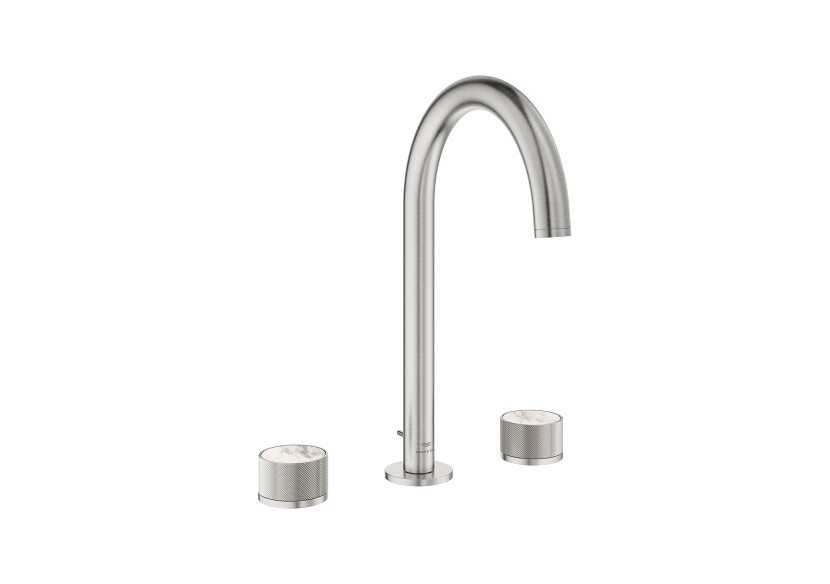 Atrio collection privée mélangeur 3 trous 1/2″ lavabo taille l Supersteel - 20595DC0 - Grohe