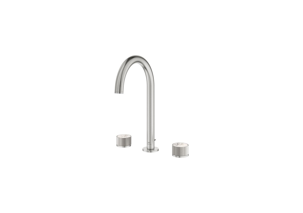 Atrio collection privée mélangeur 3 trous 1/2″ lavabo taille l Supersteel - 20595DC0 - Grohe