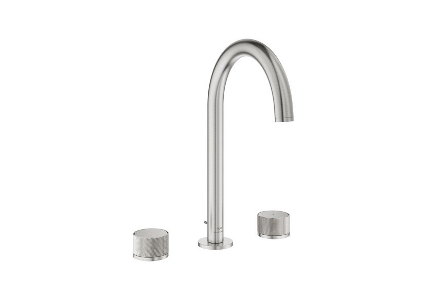 Atrio collection privée mélangeur 3 trous 1/2″ lavabo taille l Supersteel - 20595DC0 - Grohe