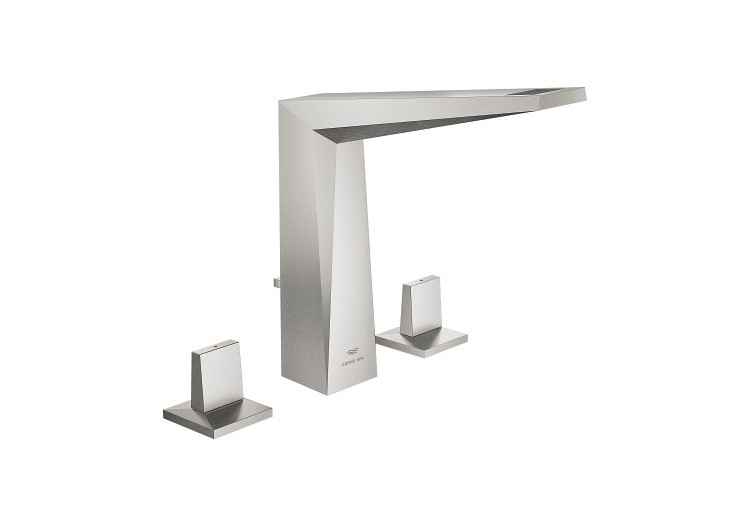 Allure brillant mélangeur 3 trous 1/2″ lavabo taille l Supersteel - 20627DC0 - Grohe 2