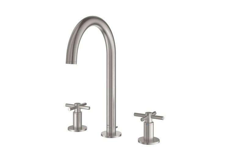 Atrio mélangeur 3 trous 1/2″ lavabo taille l Supersteel - 20643DC0 - Grohe