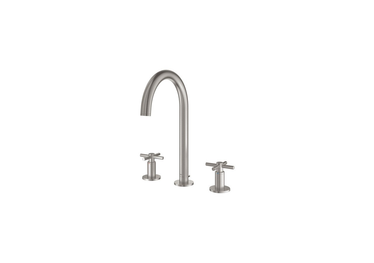 Atrio mélangeur 3 trous 1/2″ lavabo taille l Supersteel - 20643DC0 - Grohe