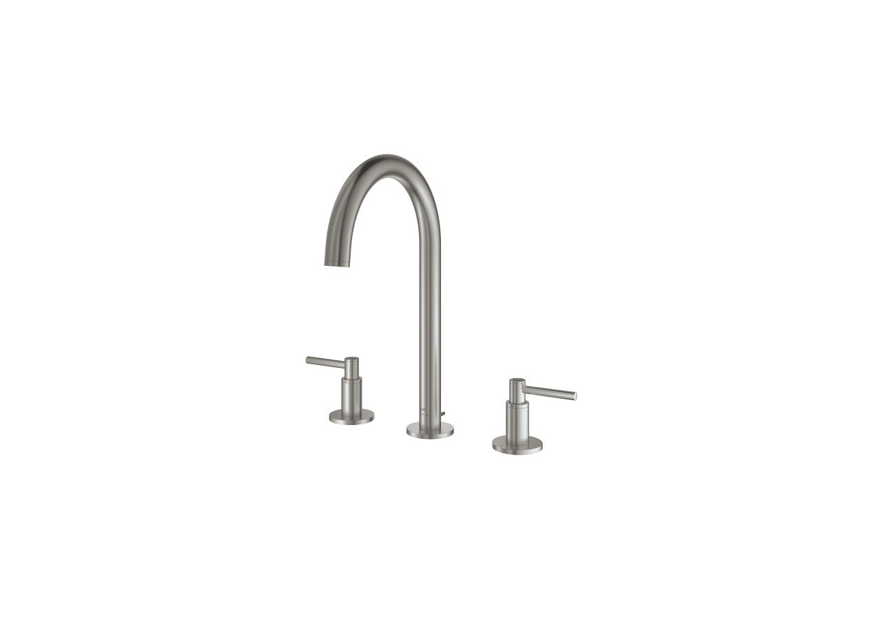 Atrio mélangeur 3 trous 1/2″ lavabo taille l Supersteel - 20649DC0 - Grohe