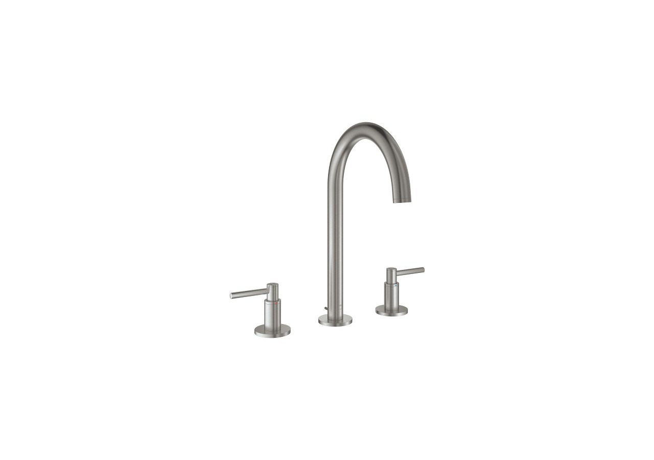Atrio mélangeur 3 trous 1/2″ lavabo taille l Supersteel - 20649DC0 - Grohe