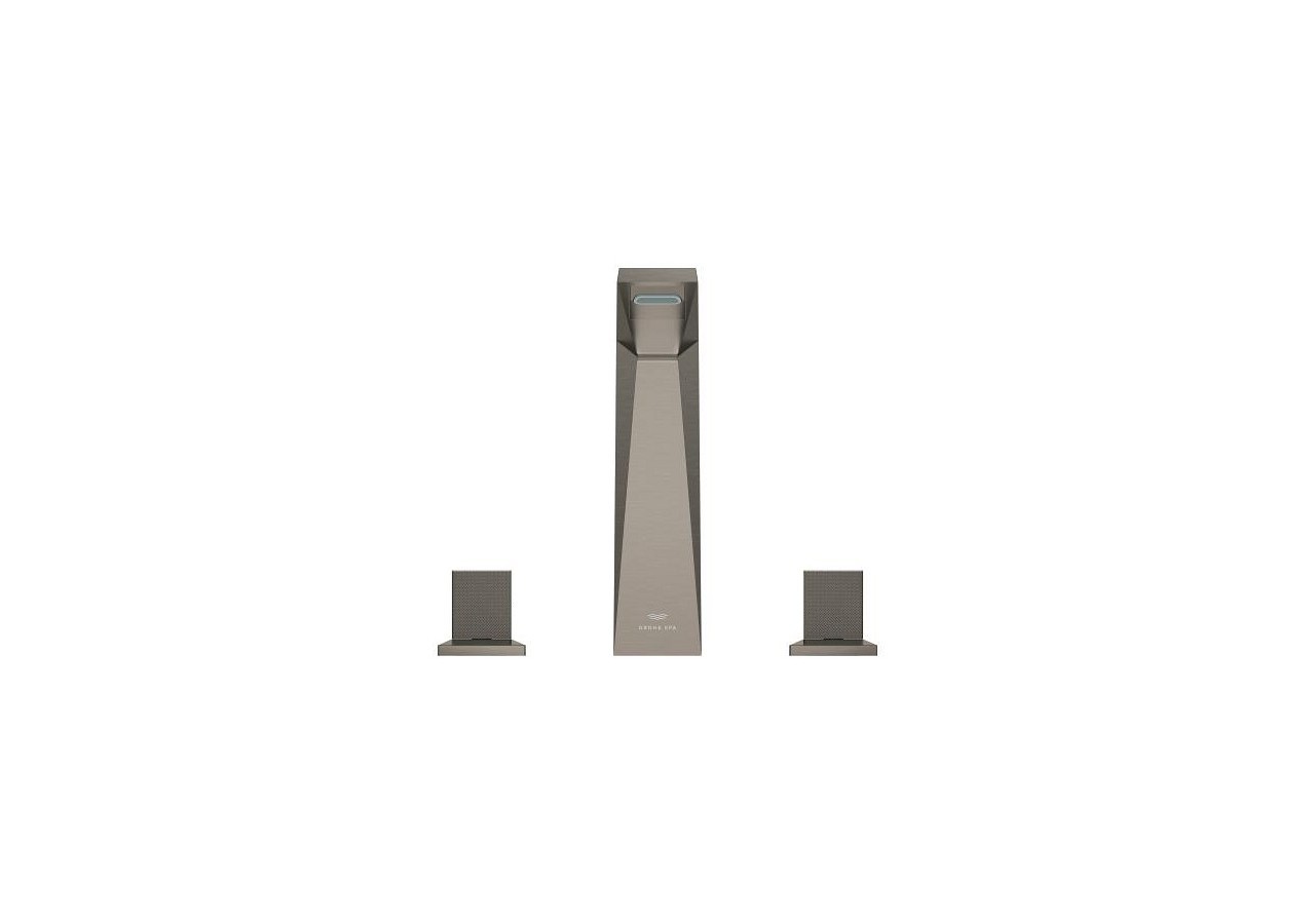 Allure brillant collection privée mélangeur 3 trous 1/2″ lavabo taille l Hard Graphite brossé - 20667AL0 - Grohe