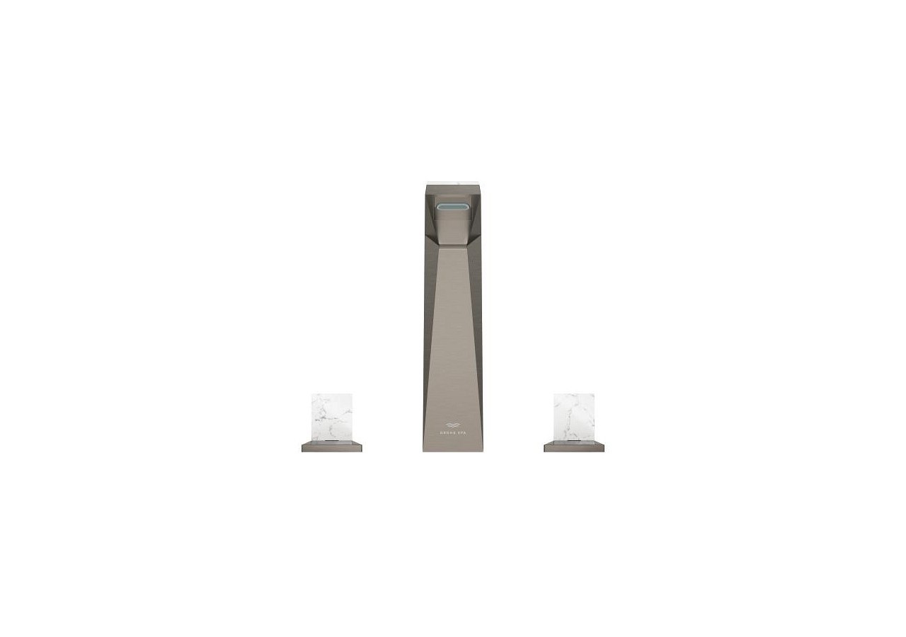 Allure brillant collection privée mélangeur 3 trous 1/2″ lavabo taille l Hard Graphite brossé - 20668AL0 - Grohe