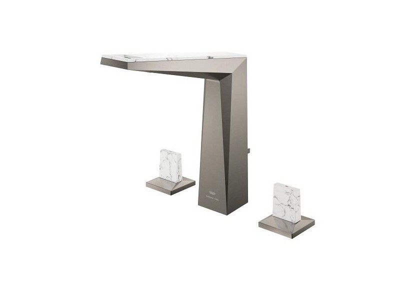 Allure brillant collection privée mélangeur 3 trous 1/2″ lavabo taille l Hard Graphite brossé - 20668AL0 - Grohe