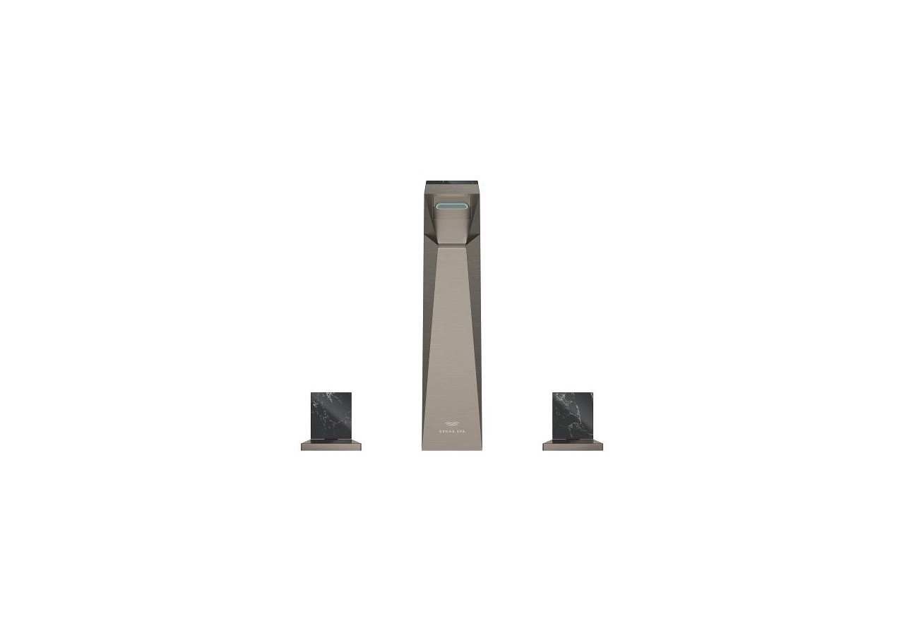 Allure brillant collection privée mélangeur 3 trous 1/2″ lavabo taille l Hard Graphite brossé - 20669AL0 - Grohe