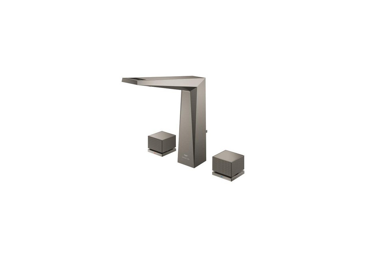 Allure brillant collection privée mélangeur 3 trous 1/2″ lavabo taille l Hard Graphite brossé - 20670AL0 - Grohe