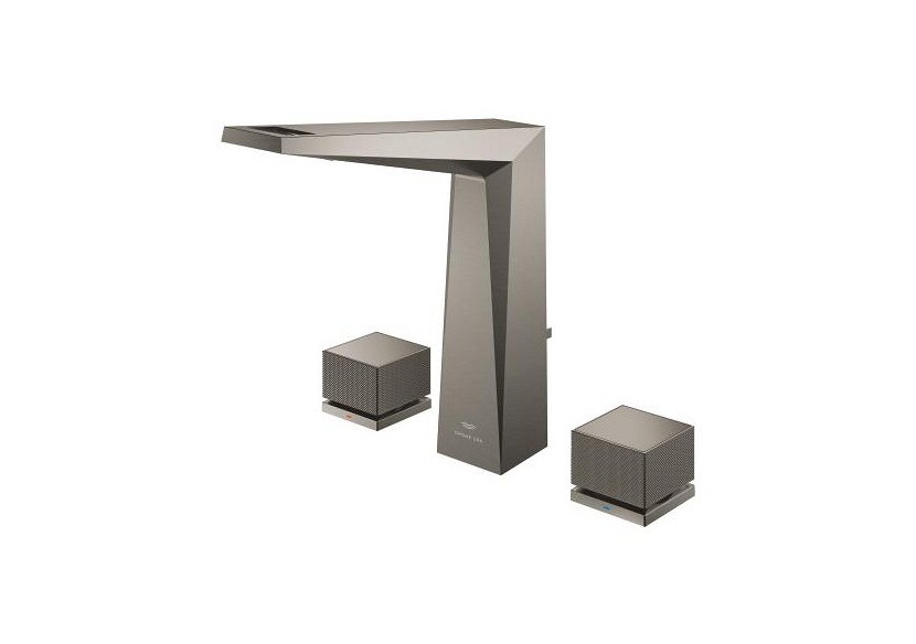 Allure brillant collection privée mélangeur 3 trous 1/2″ lavabo taille l Hard Graphite brossé - 20670AL0 - Grohe