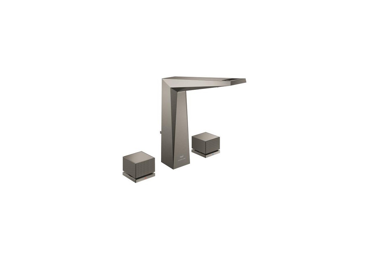 Allure brillant collection privée mélangeur 3 trous 1/2″ lavabo taille l Hard Graphite brossé - 20670AL0 - Grohe