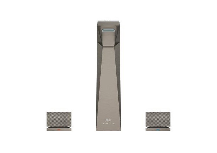 Allure brillant collection privée mélangeur 3 trous 1/2″ lavabo taille l Hard Graphite brossé - 20671AL0 - Grohe