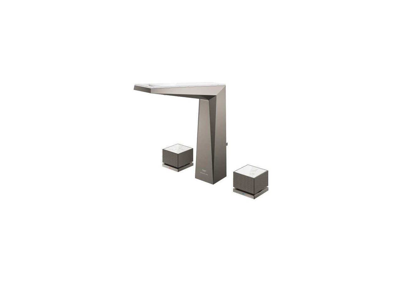 Allure brillant collection privée mélangeur 3 trous 1/2″ lavabo taille l Hard Graphite brossé - 20671AL0 - Grohe