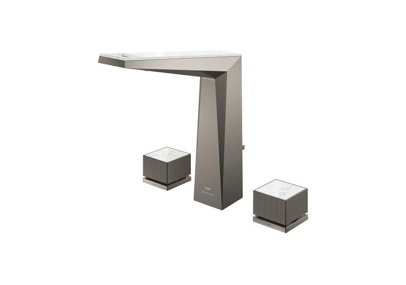 Allure brillant collection privée mélangeur 3 trous 1/2″ lavabo taille l Hard Graphite brossé - 20671AL0 - Grohe