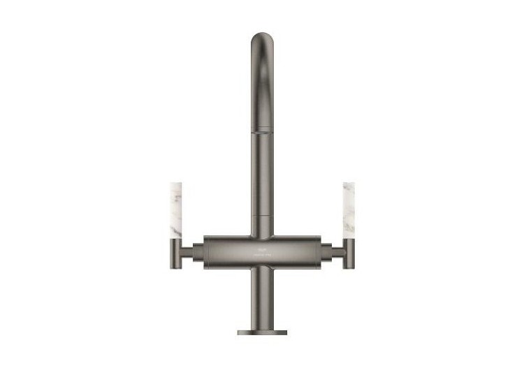Atrio collection privée mélangeur monotrou taille l Hard Graphite brossé - 21134AL0 - Grohe