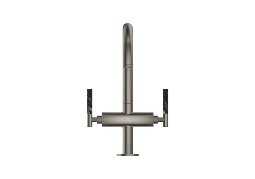 Atrio collection privée mélangeur monotrou taille l Hard Graphite brossé - 21134AL0 - Grohe