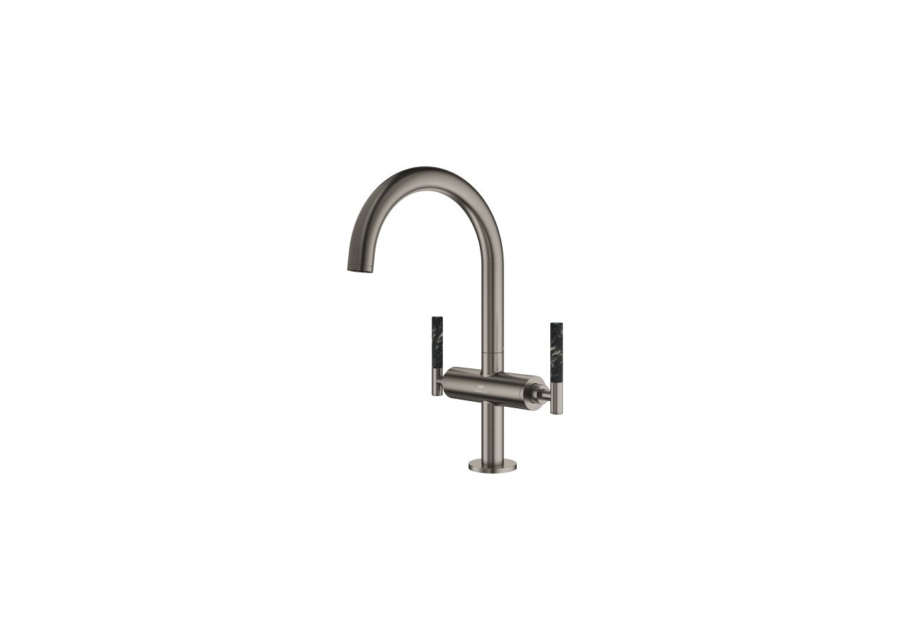 Atrio collection privée mélangeur monotrou taille l Hard Graphite brossé - 21134AL0 - Grohe