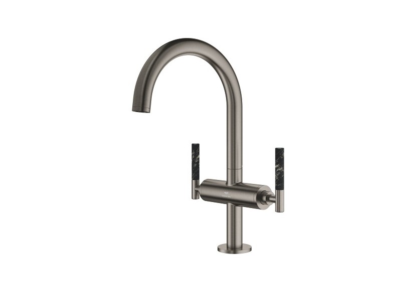 Atrio collection privée mélangeur monotrou taille l Hard Graphite brossé - 21134AL0 - Grohe