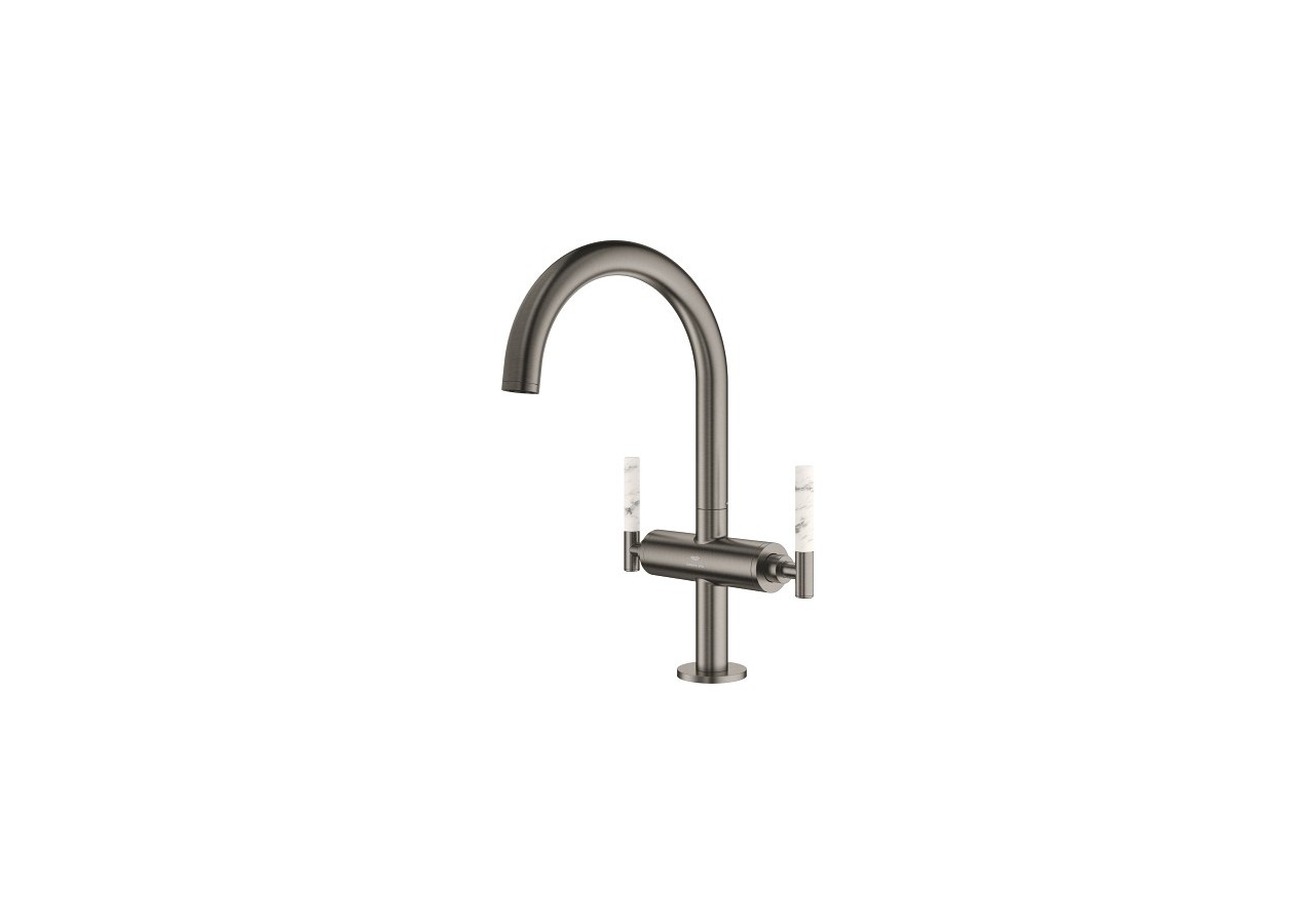 Atrio collection privée mélangeur monotrou taille l Hard Graphite brossé - 21134AL0 - Grohe