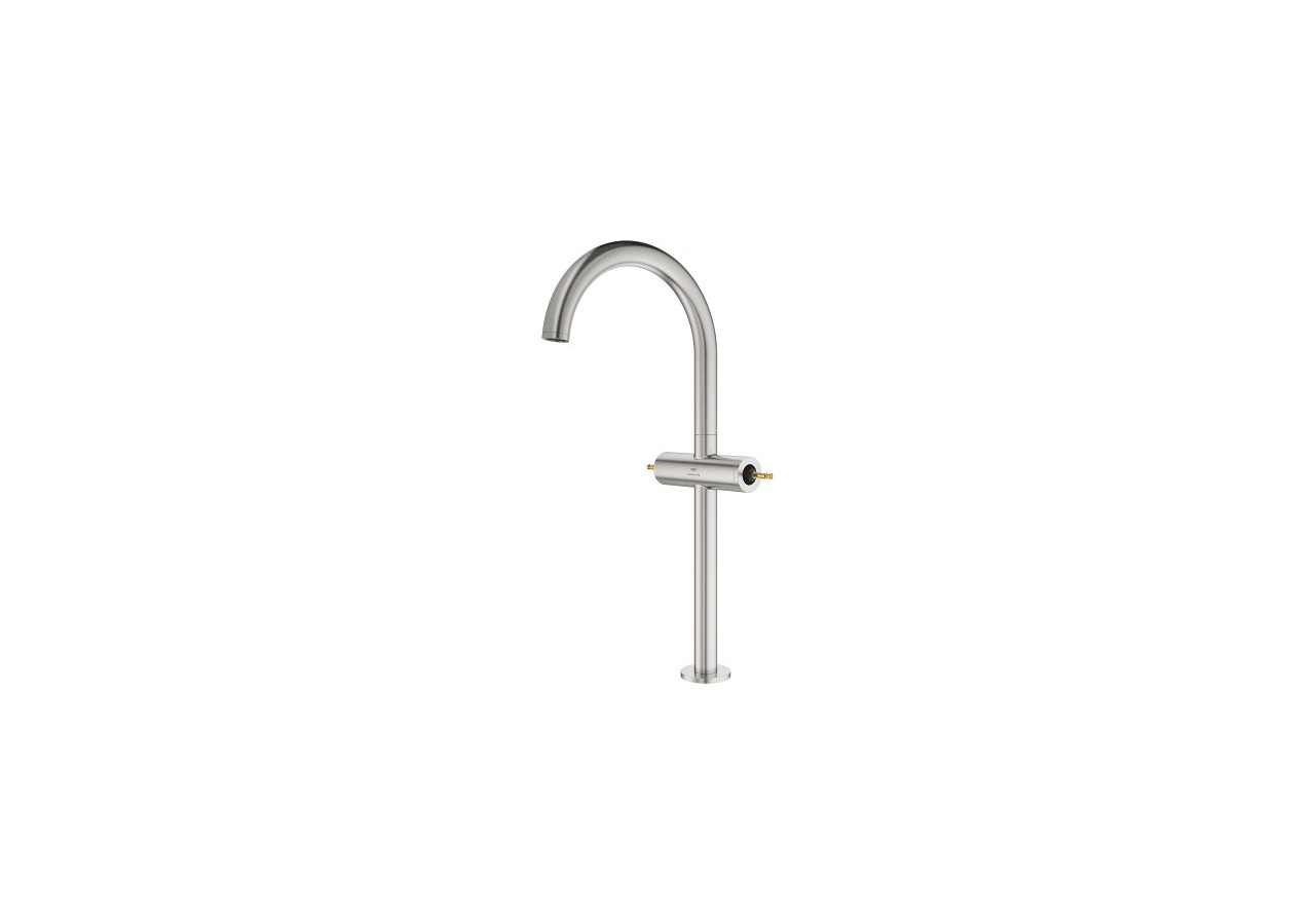 Atrio collection privée mélangeur monotrou vasque à poser taille xl Supersteel - 21140DC0 - Grohe