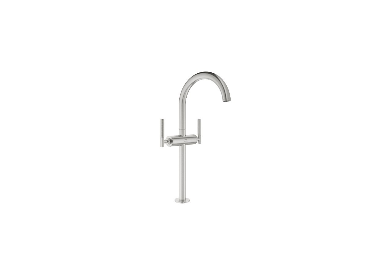Atrio collection privée mélangeur monotrou vasque à poser taille xl Supersteel - 21140DC0 - Grohe