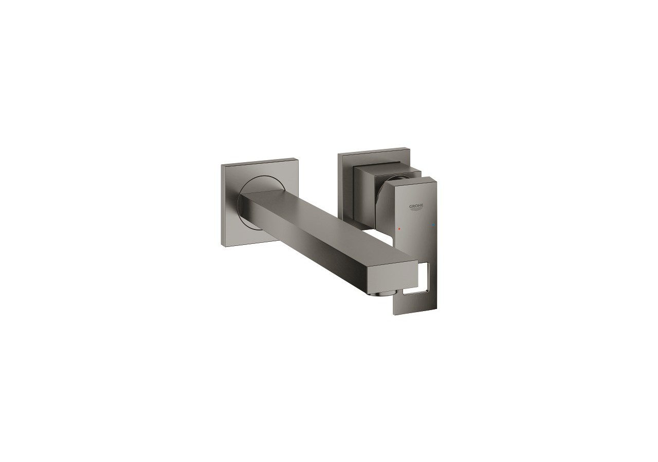 Eurocube mitigeur monocommande 2 trous lavabo taille m Hard Graphite brossé - 23447AL0 - Grohe